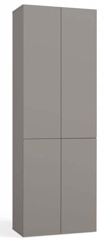 Vonios spintelė su skalbinių krepšiu Nel 1K/DD, pilka, 30 cm x 60 cm x 174 cm