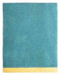 Vonios rankšluostis Homla Color Blocks 746284, geltona/turkio, 130 cm x 70 cm