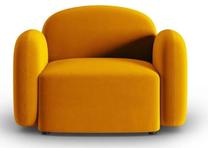 Krėslas Micadoni Home Blair Chenille, geltonas, 119 cm x 87 cm x 80 cm