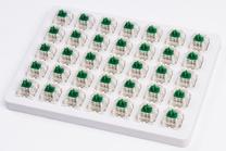 Klaviatūros dangtelis Keychron Gateron G Pro Green Switch Set 35 pcs, skaidri/žalia