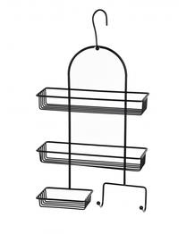 Vonios kambario lentyna Bathlab Carl Black, 10 cm x 48 cm x 25 cm, juoda