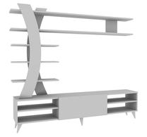 Sekcija Kalune Design Duru 875ZNA3038, balta, 29.5 cm x 180 cm x 162 cm