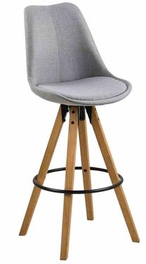 Baro kėdė Dima Petange, matinė, ruda/pilka, 55 cm x 48.5 cm x 11.5 cm