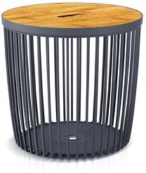 Kavos staliukas Kosz, antracito/ruda, 38.6 cm x 38.6 cm x 35.8 cm