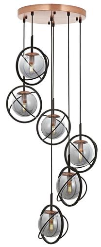 Šviestuvas kabinamas Opviq Av-1850-6T-Bsy, E14, 6 x 40 W