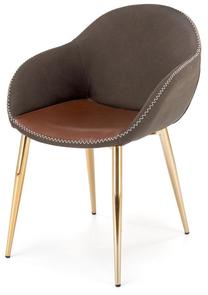 Valgomojo kėdė K304, blizgi, ruda, 53 cm x 57 cm x 79 cm