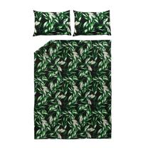 Patalynės užvalkalų komplektas Okko Fuxia, žalias, 200 x 220 cm