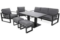 Lauko baldų komplektas Sorrento, pilkas, 7 vietų