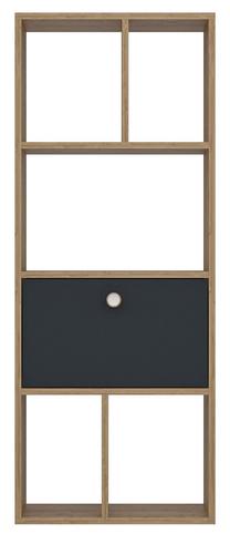 Lentyna Kalune Design Luca 550ARN1627, antracito/ąžuolo, 29.6 cm x 55 cm x 140 cm