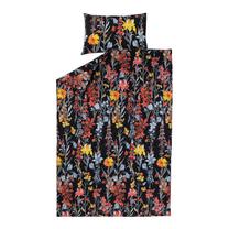Patalynės užvalkalų komplektas Domoletti Wild Flowers, juodas, 140 x 200 cm