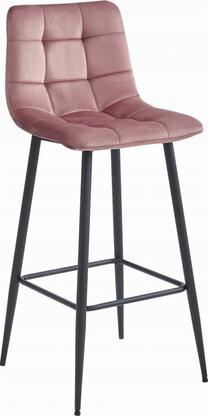 Baro kėdė Leobert Arceto, juoda/rožinė, 43.5 cm x 32.5 cm x 104 cm