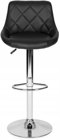 Baro kėdė ModernHome PJJBS0022, matinė, juoda/chromo, 34 cm x 35 cm x 85 - 105 cm