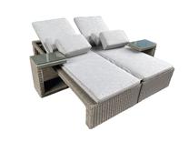 Gultų ir staliuko komplektas Domoletti Capri CH2595FE.NO, rusva, 214 cm x 150 cm x 35 cm