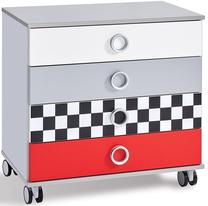 Komoda Kalune Design Turbo Cap 773, raudona, 79 cm x 78 cm x 47 cm