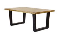 Kavos staliukas Domoletti, juoda/medžio, 90 cm x 60 cm x 39 cm