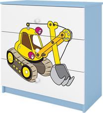 Komoda Kocot Kids Babydreams Digger, mėlyna/balta, 80 cm x 41 cm x 80.5 cm