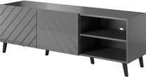 TV staliukas Cama Meble Abeto Gloss, grafito, 42 cm x 150 cm x 52 cm