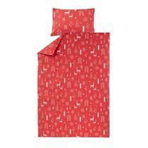 Patalynės užvalkalų komplektas Domoletti Red Christmas, raudonas, 140 x 200 cm