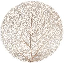 Stalo padėkliukas Home4you Golden Tree, 38 cm x 38 cm x 38 cm, Aukso
