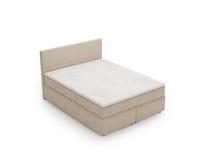 Lova dvigulė continental Polak Meble Sleep, 160 x 200 cm, smėlio, su čiužiniu, su grotelėmis