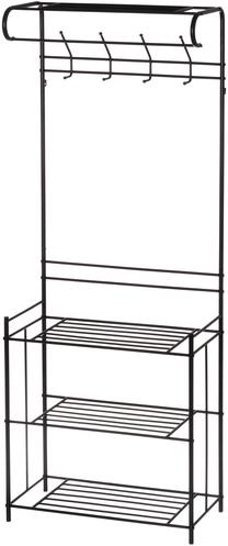 Drabužių kabykla 4Living Fiksu, juoda, 32 cm x 68 cm x 180 cm
