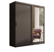 Spinta ADRK Hailey, juoda, 180 cm x 60 cm x 205 cm, su veidrodžiu