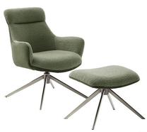 Krėslas su kojų atrama MC Akcent Pelion PLLE54OL, šviesiai žalia, 77 cm x 71 cm x 87 cm