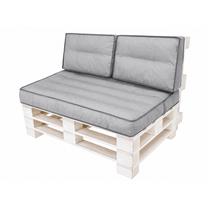 Lauko baldų pagalvių rinkinys Hobbygarden Tomcio PNPPOE11, pilka, 120 x 82 cm
