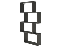 Sieninė lentyna Egurro, juoda, 20 cm x 80 cm x 144 cm