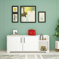 Batų spintelė Kalune Design Sunrise, balta, 35 cm x 110 cm x 49.8 cm