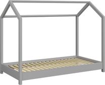 Vaikiška lova viengulė Kocot Kids Bella, pilka, 80 x 160 cm, be patalynės dėžės, be čiužinio