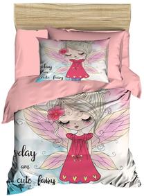 Vaikiškas patalynės užvalkalų komplektas Mijolnir PH176, balta/rožinė, 100 x 150 cm