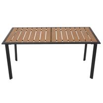 Lauko stalas Patio Solar, rudas/juodas, 160 cm x 90 cm x 74 cm