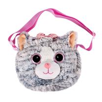 Krepšys per petį Fancy Cat, rožinė/pilka, 27 cm x 5 cm x 27 cm