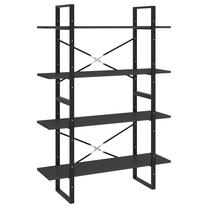 Lentyna VLX 4-Tier Cabinet, juoda, 100 cm x 30 cm x 140 cm