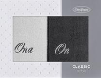 Vonios rankšluosčių rinkinys On Ona, baltas/sidabro, 90 cm x 50 cm, 2 vnt.