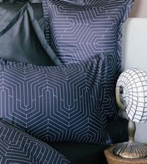 Patalynės užvalkalų komplektas Masterjero Strada Black, mėlynas, 200 x 220 cm