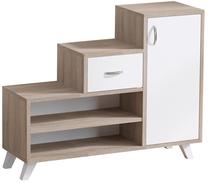 Batų spintelė Kalune Design Retro, balta/smėlio, 33 cm x 90 cm x 77 cm