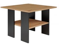 Žurnalinis staliukas Moderna, ąžuolo/juoda, 60 cm x 60 cm x 40 cm