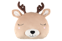 Kalėdinė dekoratyvinė pagalvėlė 4Living Deer, ruda/šviesiai ruda, 35 cm x 35 cm