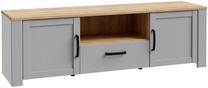 TV staliukas Forte Bohol, ąžuolo/pilka, 42 cm x 166.1 cm x 51.8 cm