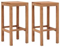 Kėdžių rinkinys VLX 287232 287232, ruda, 35 cm x 35 cm x 75 cm, 2 vnt.