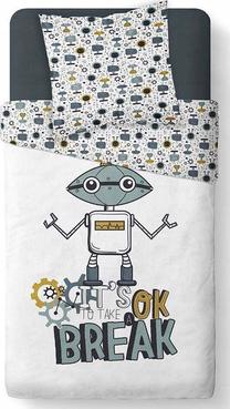 Patalynės užvalkalų komplektas TODAY Kool, baltas/pilkas, 140 x 200 cm