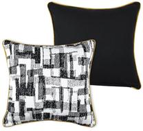 Dekoratyvinė pagalvėlė Lovely Linear, balta/juoda, 50 cm x 30 cm