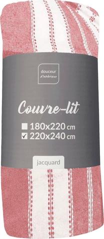 Lovatiesė Douceur d`Interieur Abby, balta/rožinė, 220 cm x 240 cm