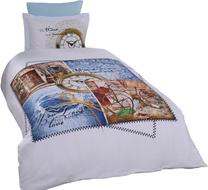 Vaikiškas patalynės užvalkalų komplektas Mijolnir Marine 182TRK3128, mėlyna/ruda/balta, 160 x 220 cm