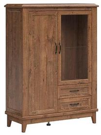 Vitrina Reno S453-REG1D1W2S-DARL, ruda, 45 cm x 111 cm x 150 cm