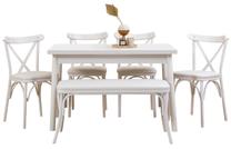 Valgomojo komplektas Kalune Design Oliver 29, baltas