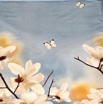 Pagalvės užvalkalas Rustilė Morning 1015, kreminė/šviesiai mėlyna, 70 cm x 50 cm