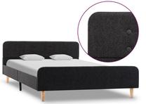 Lova pusantros vietos VLX Burlap 284896, 120 x 200 cm, tamsiai pilka, be čiužinio, su grotelėmis